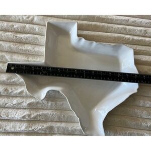 The Royal Standard Texas Shaped Serving Dish Platter 10" Dolomite